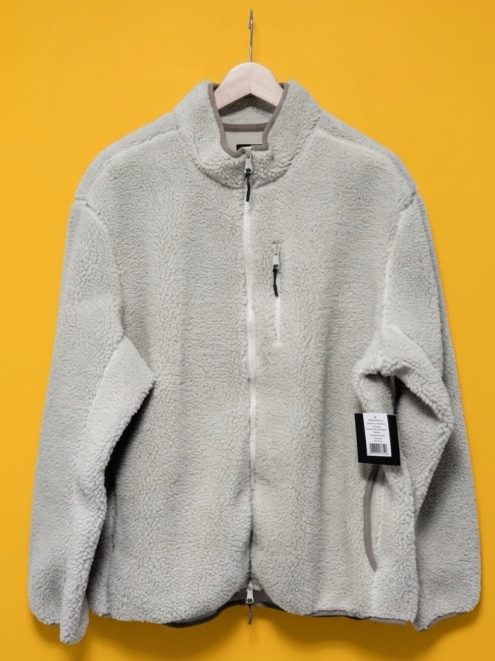 NWT Beyond Yoga Oversized Boucle Fleece Zip Jacket Sand XXL